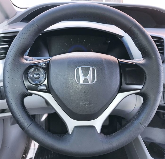 Оплетка на руль из натуральной кожи Honda Civic IX 2011-2016 - фото 10874