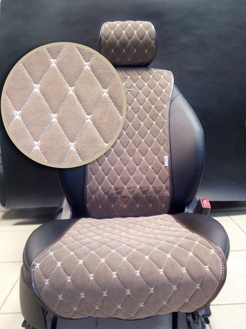 коричневые накидки BULLET на 2 передних сидения - фото