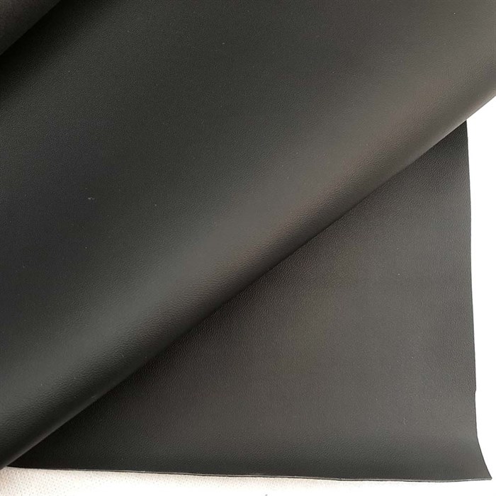 экокожа Nappa черная на ткани - фото