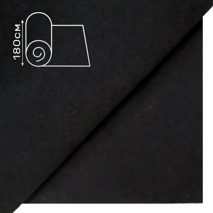 Потолочная ткань велюр на поролоне черная - фото