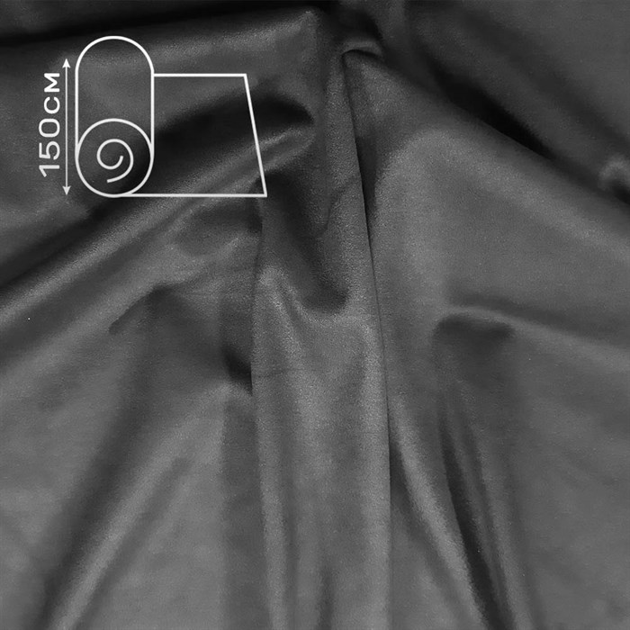 черная потолочная ткань замша стрейч - фото