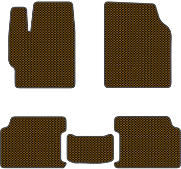 Коричневые автоковрики EVA Лада Калина 1 универсал - фото