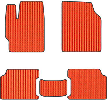 Оранжевые коврики EVA Лада Приора седан - фото