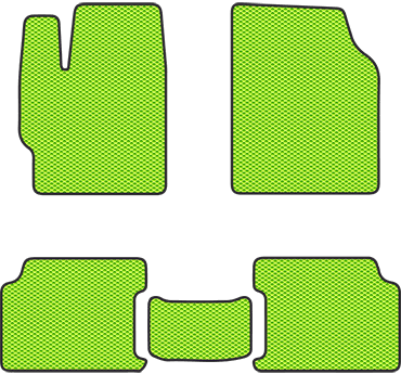 Зеленые автоковрики EVA на ВАЗ 2114 - фото