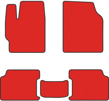 Красные коврики EVA Volkswagen Polo - фото