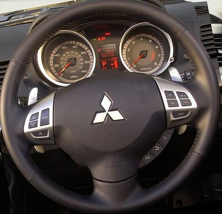 Кожаная накладка на руль Mitsubishi ASX I 