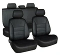 Черные чехлы из экокожи на Nissan X-TRAIL T32 - фото