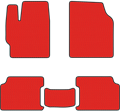 Красные автоковрики EVA Лада Калина 2 хэтчбек - фото