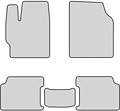 Белые коврики EVA для Lada Granta Cross - фото