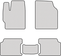 Бежевые автоковрики EVA Лада Калина 1 седан - фото