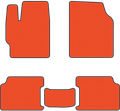 Оранжевые коврики EVA Лада Калина 2 универсал - фото