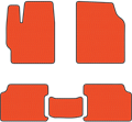 Оранжевые автоковрики EVA Ниссан Альмера G15 - фото
