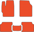 Оранжевые автоковрики EVA Фольксваген Джетта 5 - фото